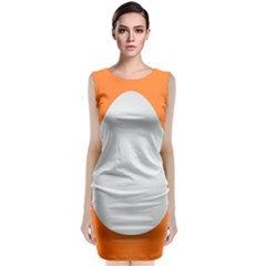 Orange White Egg Easter Classic Sleeveless Midi Dress by Alisyart