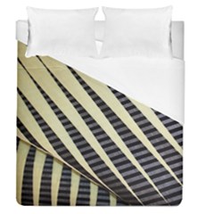 Line Chevron Triangle Grey Duvet Cover (queen Size) by Alisyart