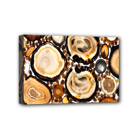 Natural Agate Mosaic Mini Canvas 6  X 4 