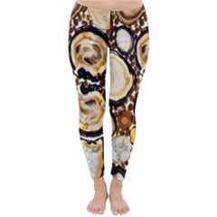 Natural Agate Mosaic Classic Winter Leggings by Alisyart