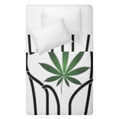 Marijuana Jail Leaf Green Black Duvet Cover Double Side (single Size)