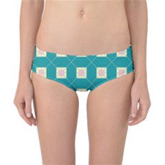 Regular Triangulation Plaid Blue Classic Bikini Bottoms by Alisyart