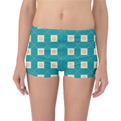 Regular Triangulation Plaid Blue Reversible Bikini Bottoms