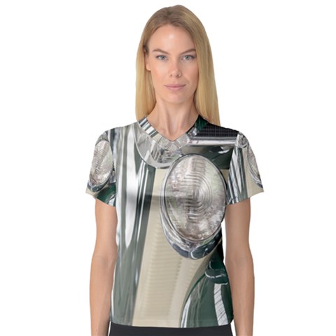 Auto Automotive Classic Spotlight Women s V-neck Sport Mesh Tee by Nexatart