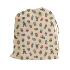 Sweet Succulents Drawstring Pouches (xxl) by electrogiraffe