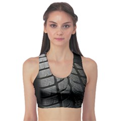 Auto Black Black And White Car Sports Bra