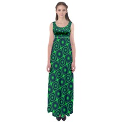 Plaid Green Light Empire Waist Maxi Dress