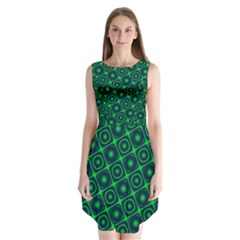 Plaid Green Light Sleeveless Chiffon Dress  