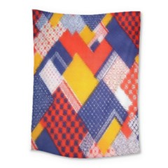 Background Fabric Multicolored Patterns Medium Tapestry