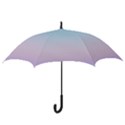 Simple Circle Dot Purple Blue Hook Handle Umbrellas (Large) View3