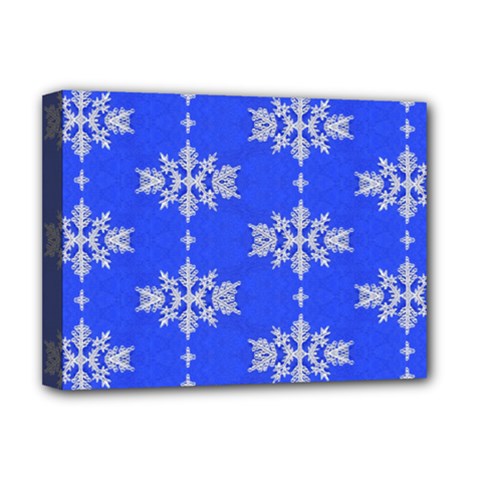 Background For Scrapbooking Or Other Snowflakes Patterns Deluxe Canvas 16  X 12   by Nexatart