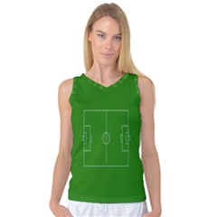 Soccer Field Football Sport Green Women s Basketball Tank Top by Alisyart