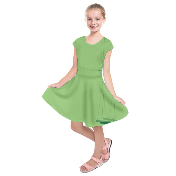 Swing Children Green Kids Kids  Short Sleeve Dress