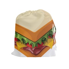 Sandwich Breat Chees Drawstring Pouches (extra Large)