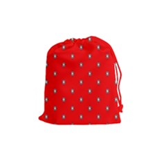 Simple Red Star Light Flower Floral Drawstring Pouches (medium)  by Alisyart