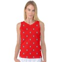 Simple Red Star Light Flower Floral Women s Basketball Tank Top View1