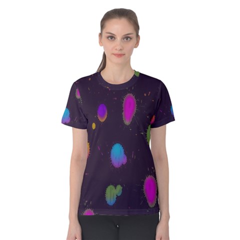 Spots Bright Rainbow Color Women s Cotton Tee by Alisyart