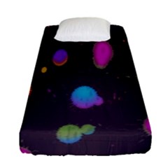 Spots Bright Rainbow Color Fitted Sheet (single Size)