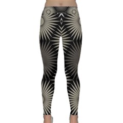 Sunflower Black White Classic Yoga Leggings