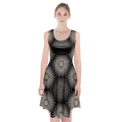 Sunflower Black White Racerback Midi Dress