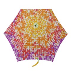 Spots Paint Color Green Yellow Pink Purple Mini Folding Umbrellas