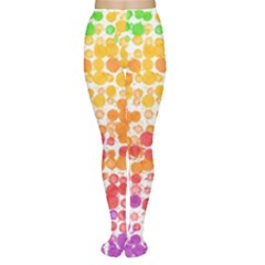 Spots Paint Color Green Yellow Pink Purple Women s Tights
