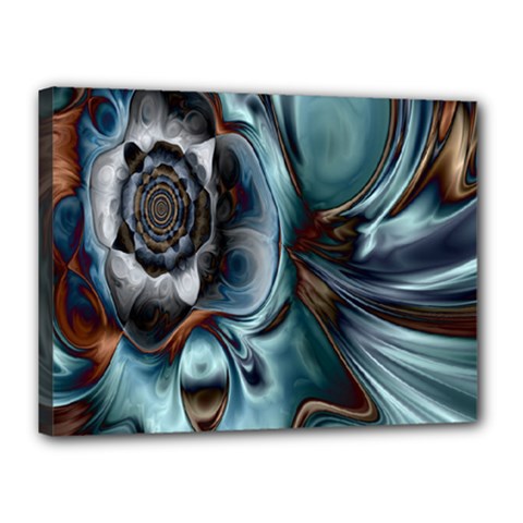 Light Color Floral Grey Canvas 16  X 12  by Alisyart