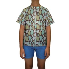 Leaf Camo Color Flower Floral Kids  Short Sleeve Swimwear