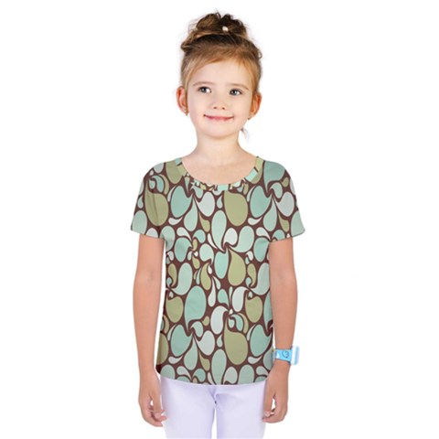 Leaf Camo Color Flower Floral Kids  One Piece Tee by Alisyart