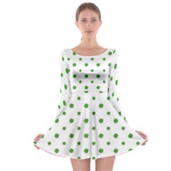 Saint Patrick Motif Pattern Long Sleeve Skater Dress by dflcprintsclothing