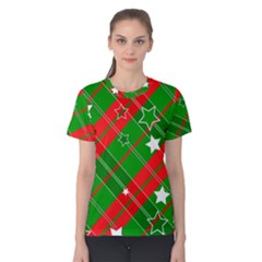 Background Abstract Christmas Women s Cotton Tee