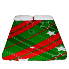 Background Abstract Christmas Fitted Sheet (King Size)