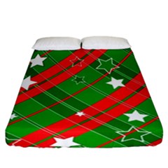 Background Abstract Christmas Fitted Sheet (California King Size)