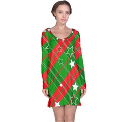 Background Abstract Christmas Long Sleeve Nightdress