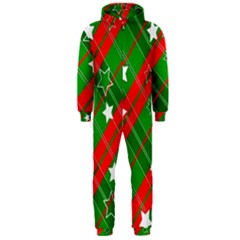 Background Abstract Christmas Hooded Jumpsuit (Men) 