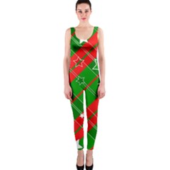 Background Abstract Christmas OnePiece Catsuit