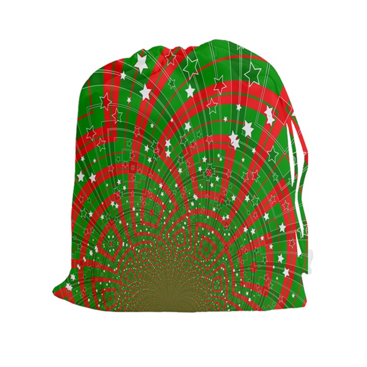 Background Abstract Christmas Pattern Drawstring Pouches (XXL)