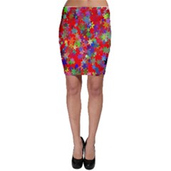 Background Celebration Christmas Bodycon Skirt