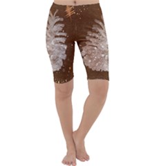 Background Christmas Tree Christmas Cropped Leggings 