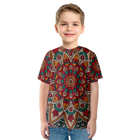 Background Metallizer Pattern Art Kids  Sport Mesh Tee by Nexatart