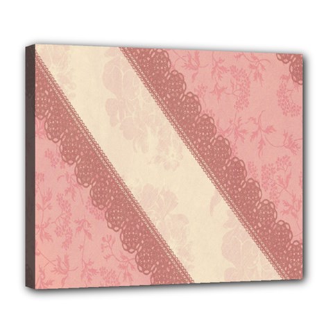 Background Pink Great Floral Design Deluxe Canvas 24  X 20   by Nexatart