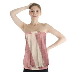 Background Pink Great Floral Design Strapless Top by Nexatart