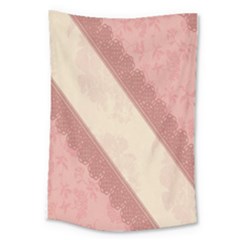 Background Pink Great Floral Design Large Tapestry by Nexatart