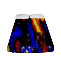 Banner Header Plasma Fractal Fitted Sheet (full/ Double Size) by Nexatart