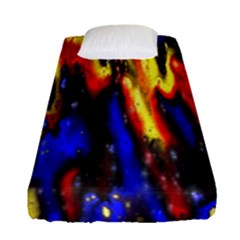 Banner Header Plasma Fractal Fitted Sheet (single Size) by Nexatart