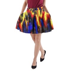 Banner Header Plasma Fractal A-line Pocket Skirt by Nexatart