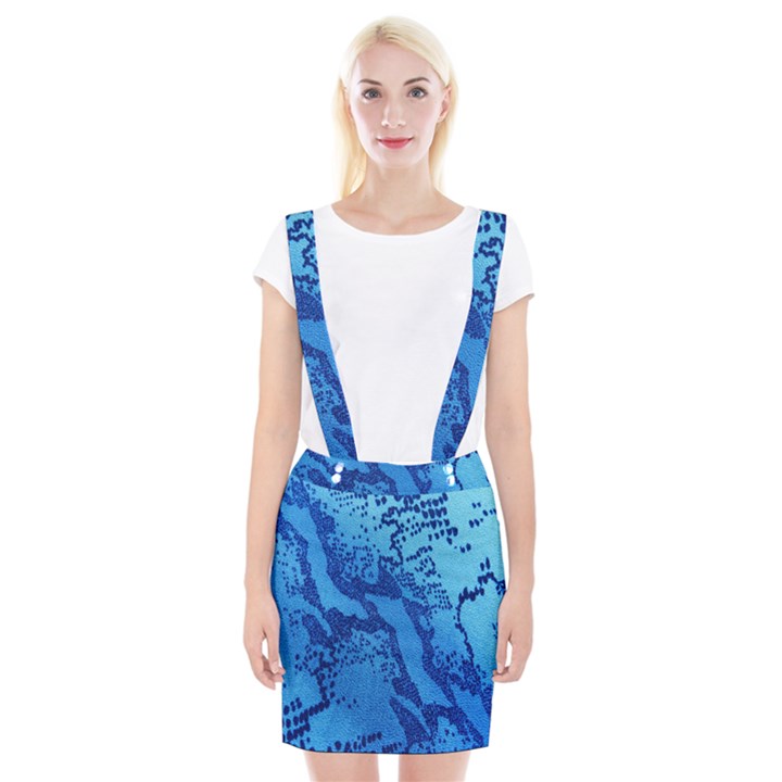 Background Tissu Fleur Bleu Suspender Skirt