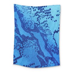 Background Tissu Fleur Bleu Medium Tapestry by Nexatart