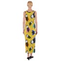 Bees Animal Pattern Fitted Maxi Dress View2