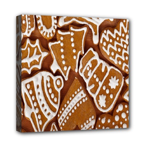 Biscuit Brown Christmas Cookie Mini Canvas 8  X 8  by Nexatart